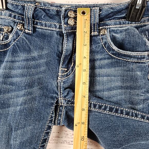 Miss Me JP5002CP-18 Capri Jeans Size 29 MK 05 Bling Pockets Mid Rise Stretch - Picture 9 of 10